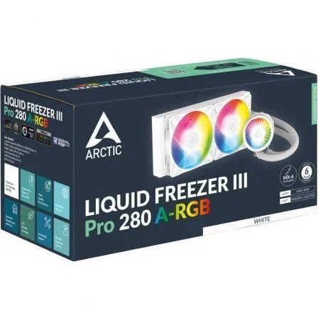 Arctic Liquid Freezer III Pro 280 A-RGB Blanco - Refrigeración Líquida AIO para CPU con Ventilador VRM, Compatible con Intel LGA1851/LGA1700 y AMD AM5/AM4 Arctic Liquid Freezer III Pro 280 A-RGB Blanco - Refrigeración Líquida AIO para CPU con Ventilador VRM, Compatible con Intel LGA1851/LGA1700 y AMD AM5/AM4